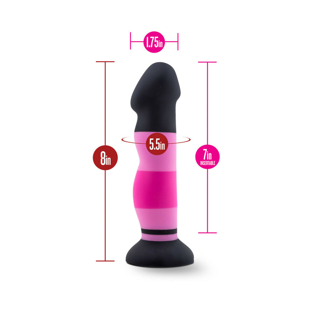 Avant D4 Sexy in Pink Silicone Suction Cup Dildo showcasing its design as a non-realistic non-phallic dildo. Available at SugarX in Sex Toys in the Dildo collection.