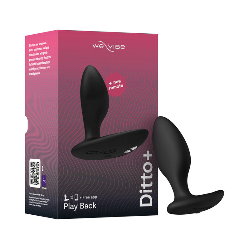 We-Vibe Ditto+ Vibrating Butt Plug - Black