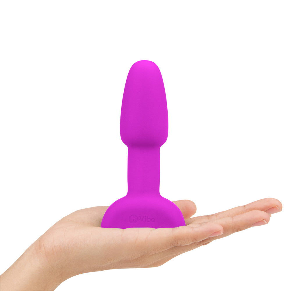 B-Vibe Rimming Petite Plug - Fuchsia on white background. Available at SugarX in Sex Toys in the Butt Plug collection.