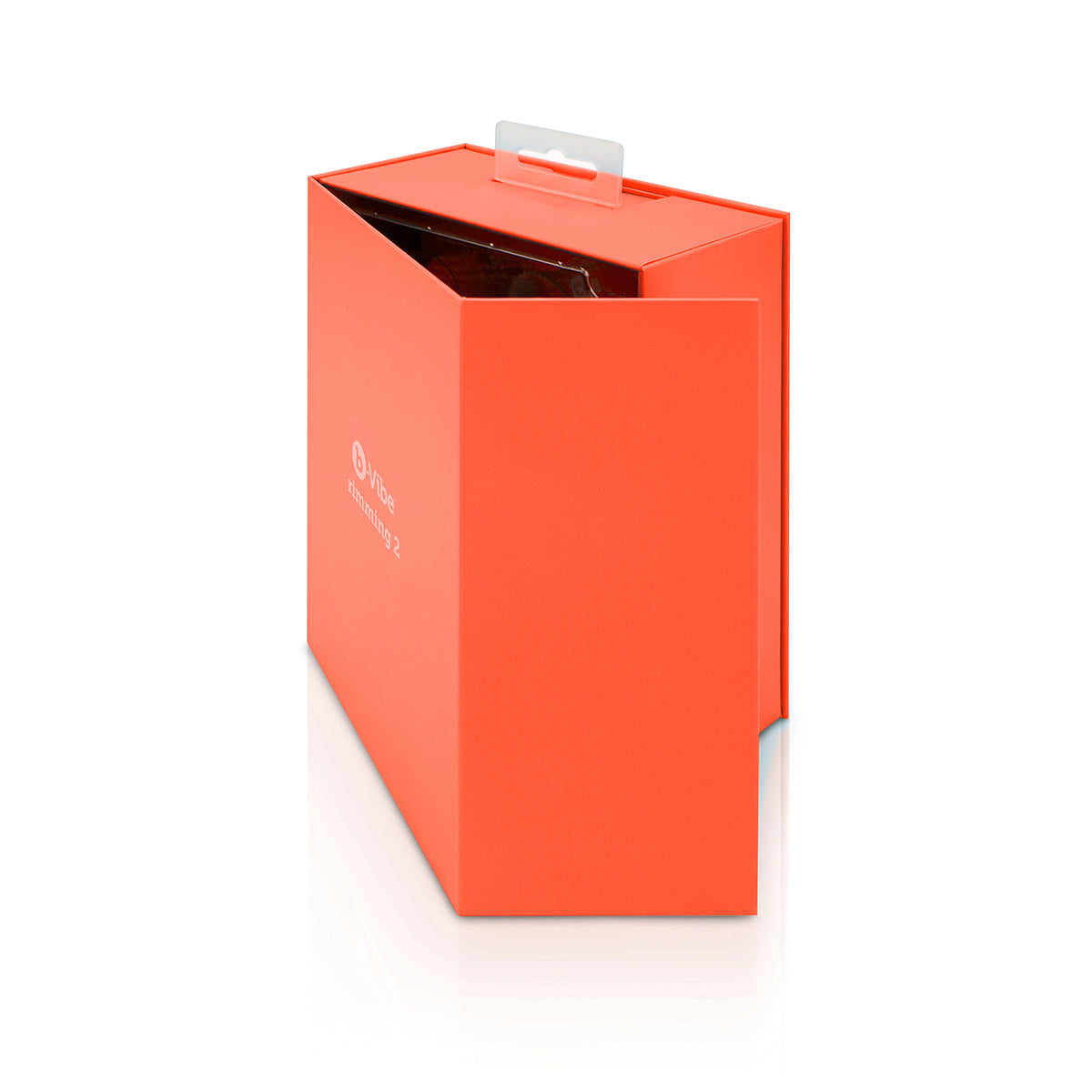 B-Vibe Rimming Plug 2 - Orange on white background. Available at SugarX in Sex Toys in the Butt Plug collection.