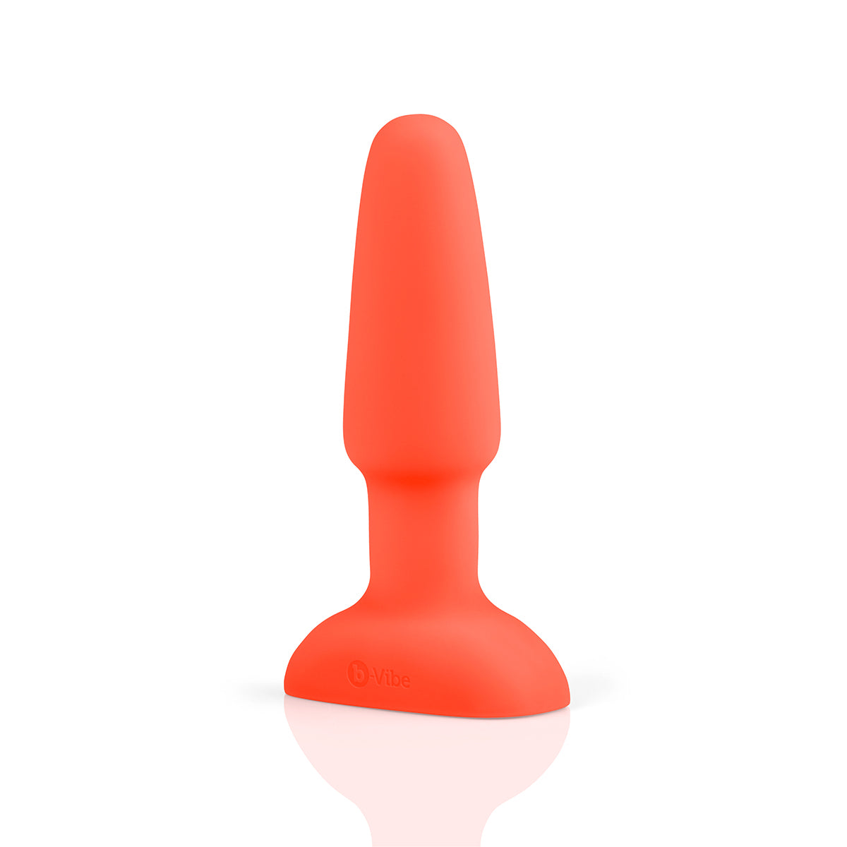 B-Vibe Rimming Plug 2 - Orange on white background. Available at SugarX in Sex Toys in the Butt Plug collection.