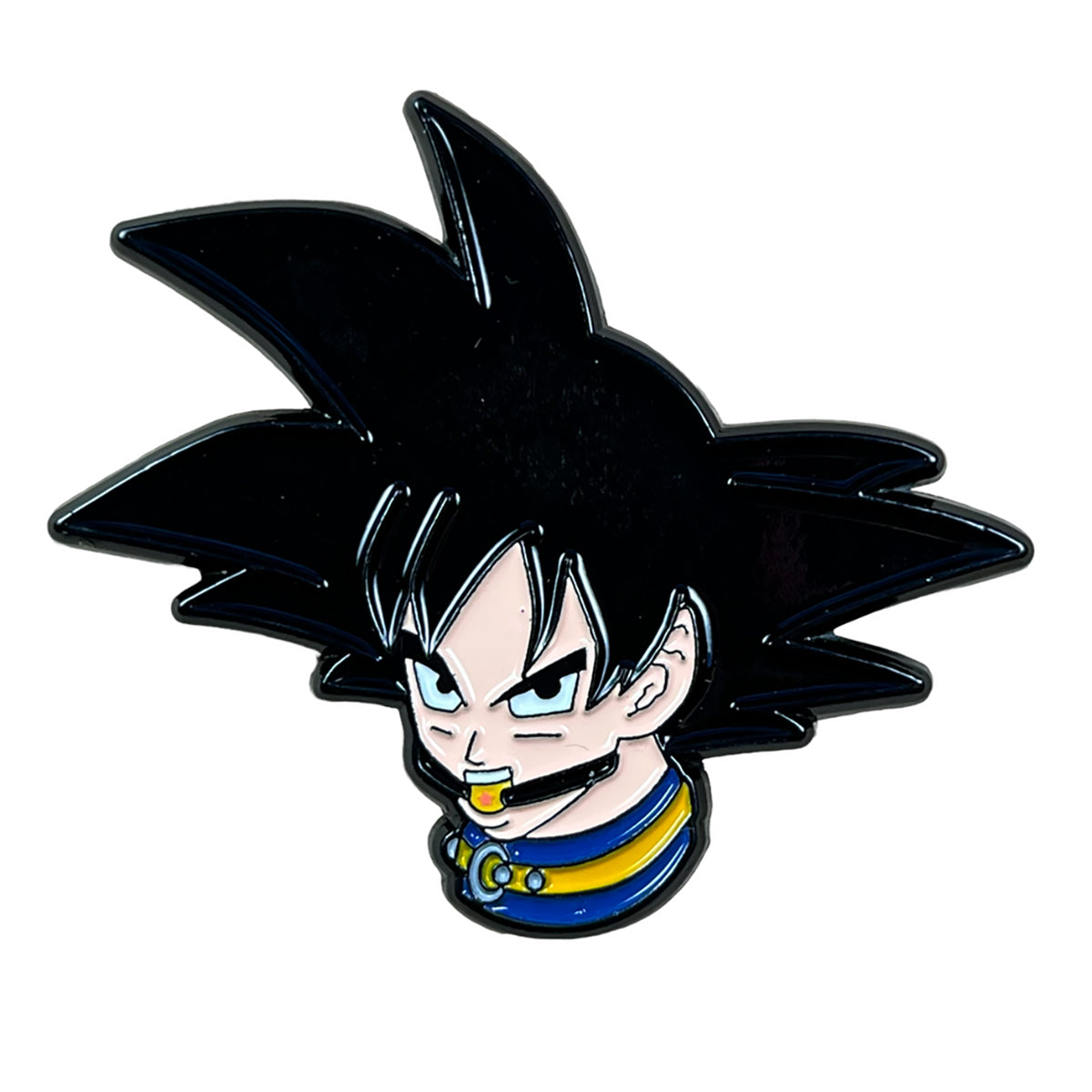 Geeky & Kinky Gogh Queue Pin displayed showcasing its design. Available at SugarX in Jewelry in the Pins collection.