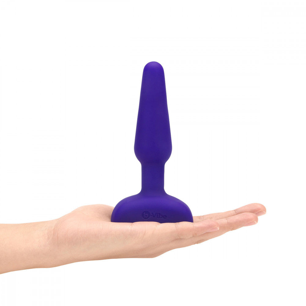 B-Vibe Trio Plug - Purple on white background. Available at SugarX in Sex Toys in the Butt Plug collection.