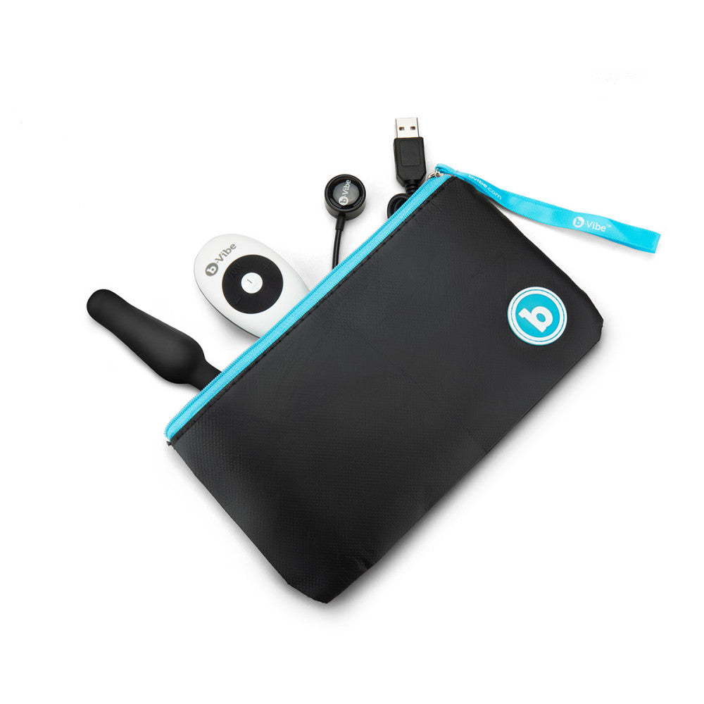 B-Vibe Novice Plug - Black on white background. Available at SugarX in Sex Toys in the Butt Plug collection.