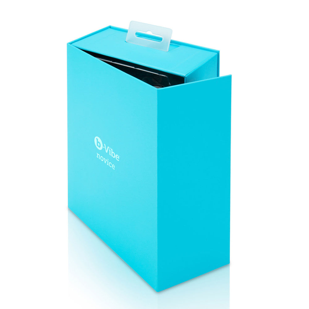 B-Vibe Novice Plug - Black on white background. Available at SugarX in Sex Toys in the Butt Plug collection.