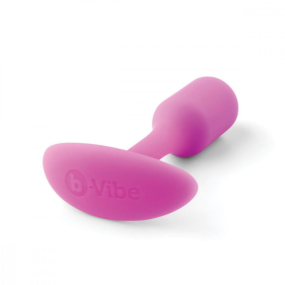 B-Vibe Snug Plug 1 - Fuchsia on white background. Available at SugarX in Sex Toys in the Butt Plug collection.