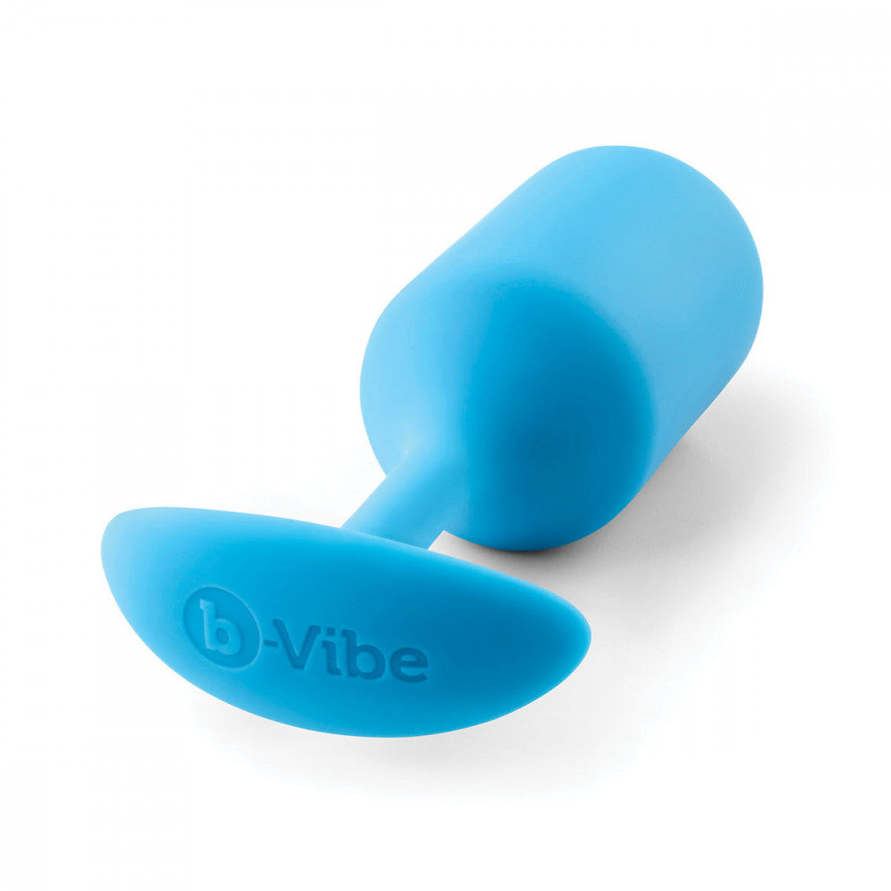 B-Vibe Snug Plug 3 - Teal on white background. Available at SugarX in Sex Toys in the Butt Plug collection.