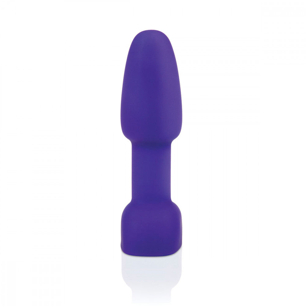 B-Vibe Rimming Petite Plug - Purple on white background. Available at SugarX in Sex Toys in the Butt Plug collection.
