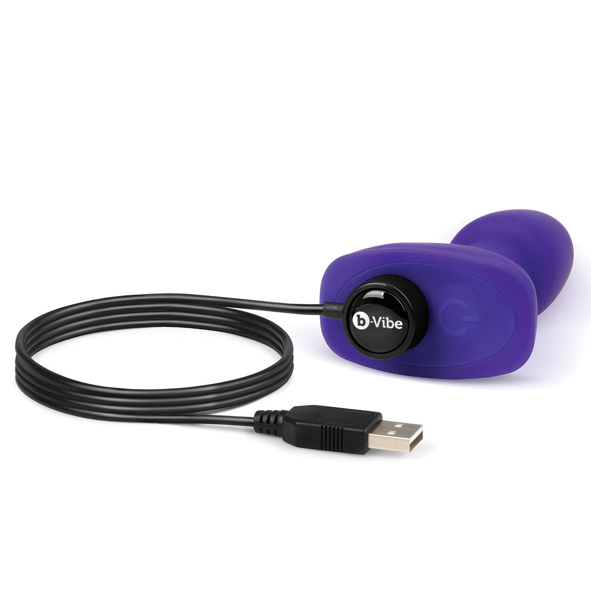 B-Vibe Rimming Petite Plug - Purple on white background. Available at SugarX in Sex Toys in the Butt Plug collection.