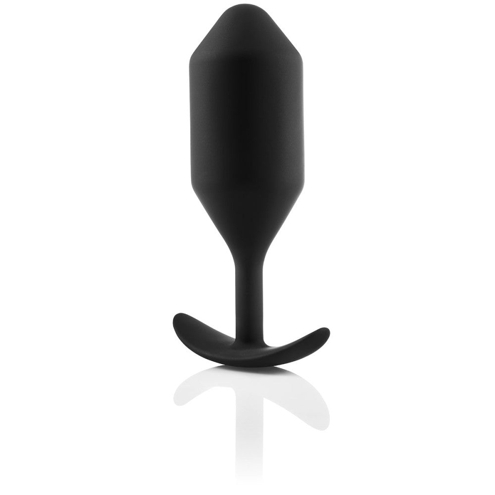 B-Vibe Snug Plug 5 - Black on white background. Available at SugarX in Sex Toys in the Butt Plug collection.