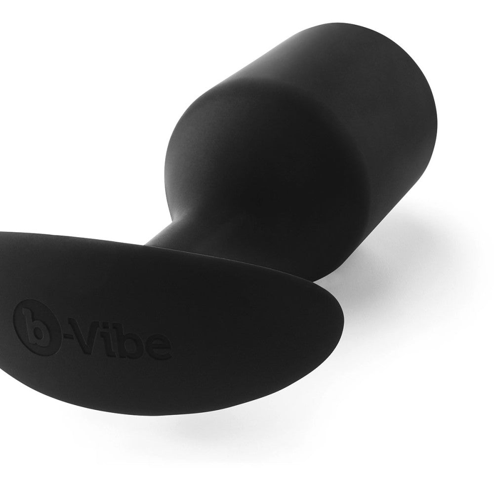 B-Vibe Snug Plug 5 - Black on white background. Available at SugarX in Sex Toys in the Butt Plug collection.