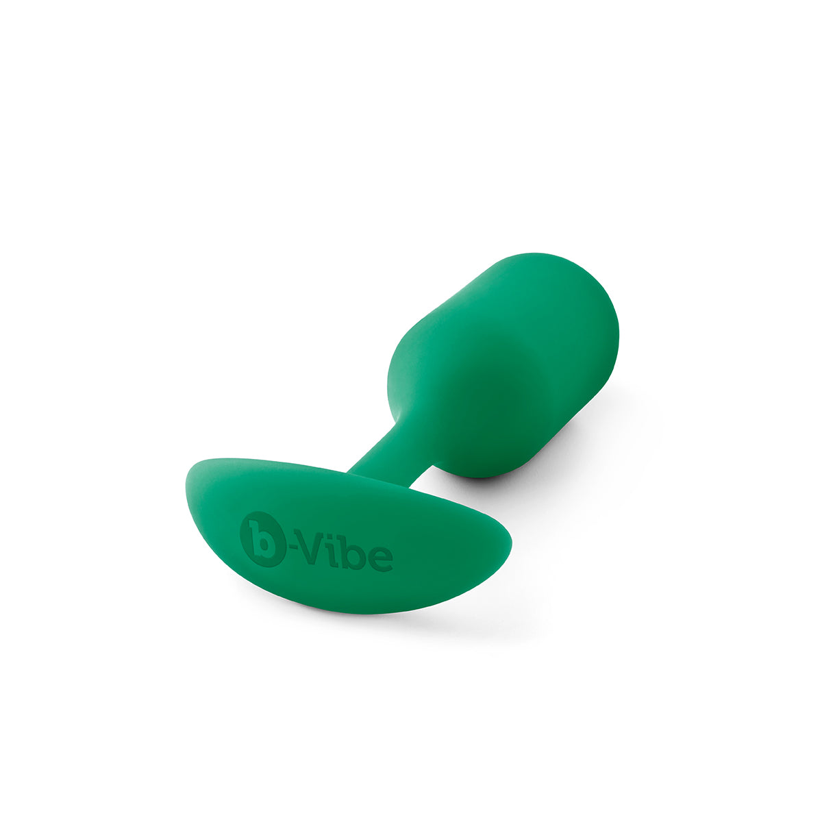 B-Vibe Snug Plug 2 - Green on white background. Available at SugarX in Sex Toys in the Butt Plug collection.