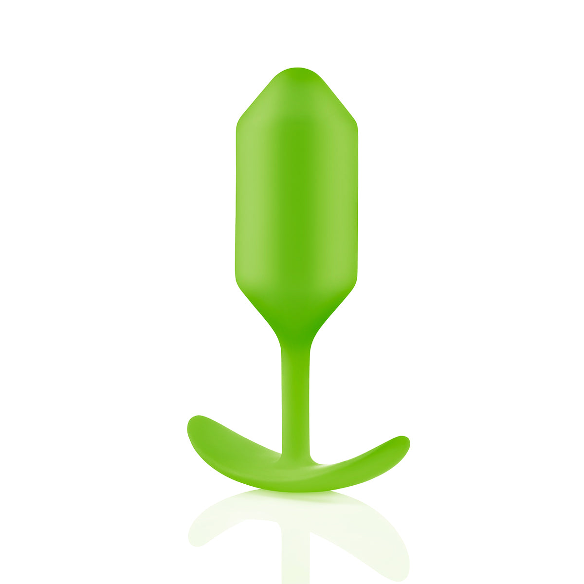 B-Vibe Snug Plug 3 - Lime on white background. Available at SugarX in Sex Toys in the Butt Plug collection.