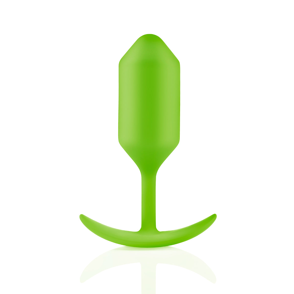 B-Vibe Snug Plug 3 - Lime on white background. Available at SugarX in Sex Toys in the Butt Plug collection.