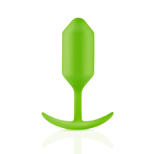 B-Vibe Snug Plug 3 - Lime on white background. Available at SugarX in Sex Toys in the Butt Plug collection.