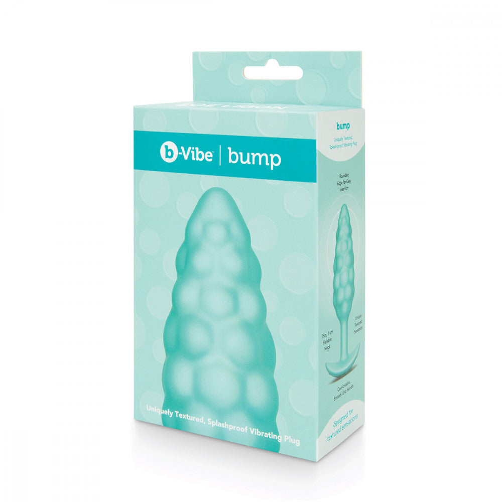 B-Vibe Bump Texture Plug Mint - Small on white background. Available at SugarX in Sex Toys in the Butt Plug collection.