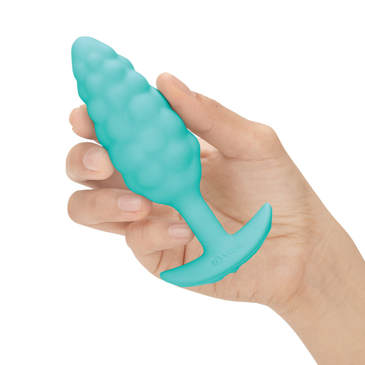 B-Vibe Bump Texture Plug Mint - Small on white background. Available at SugarX in Sex Toys in the Butt Plug collection.