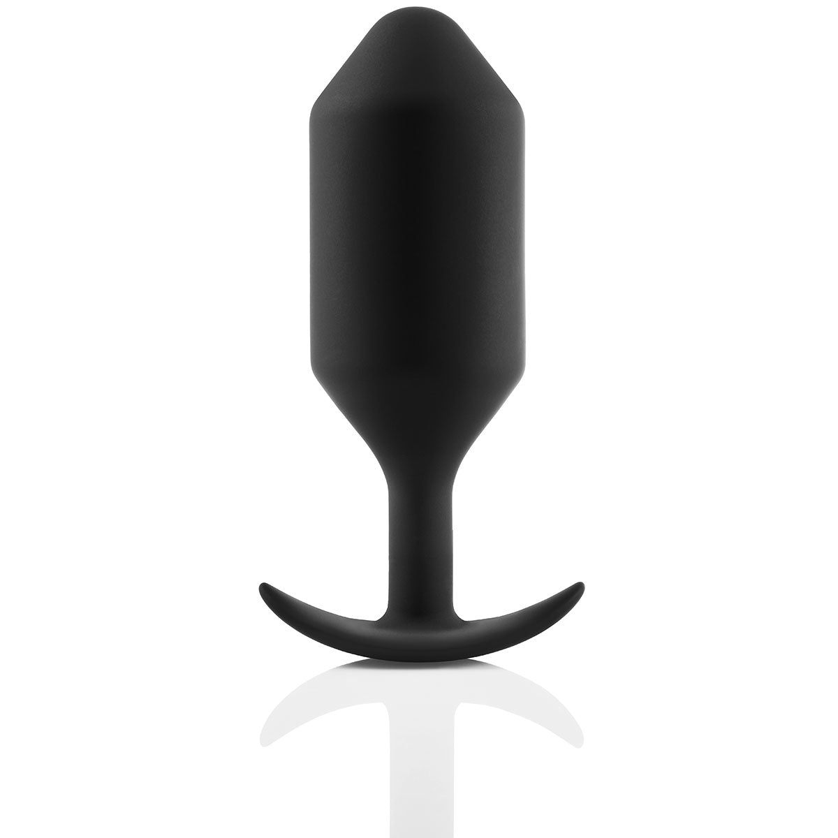 B-Vibe Snug Plug 6 - Black on white background. Available at SugarX in Sex Toys in the Butt Plug collection.