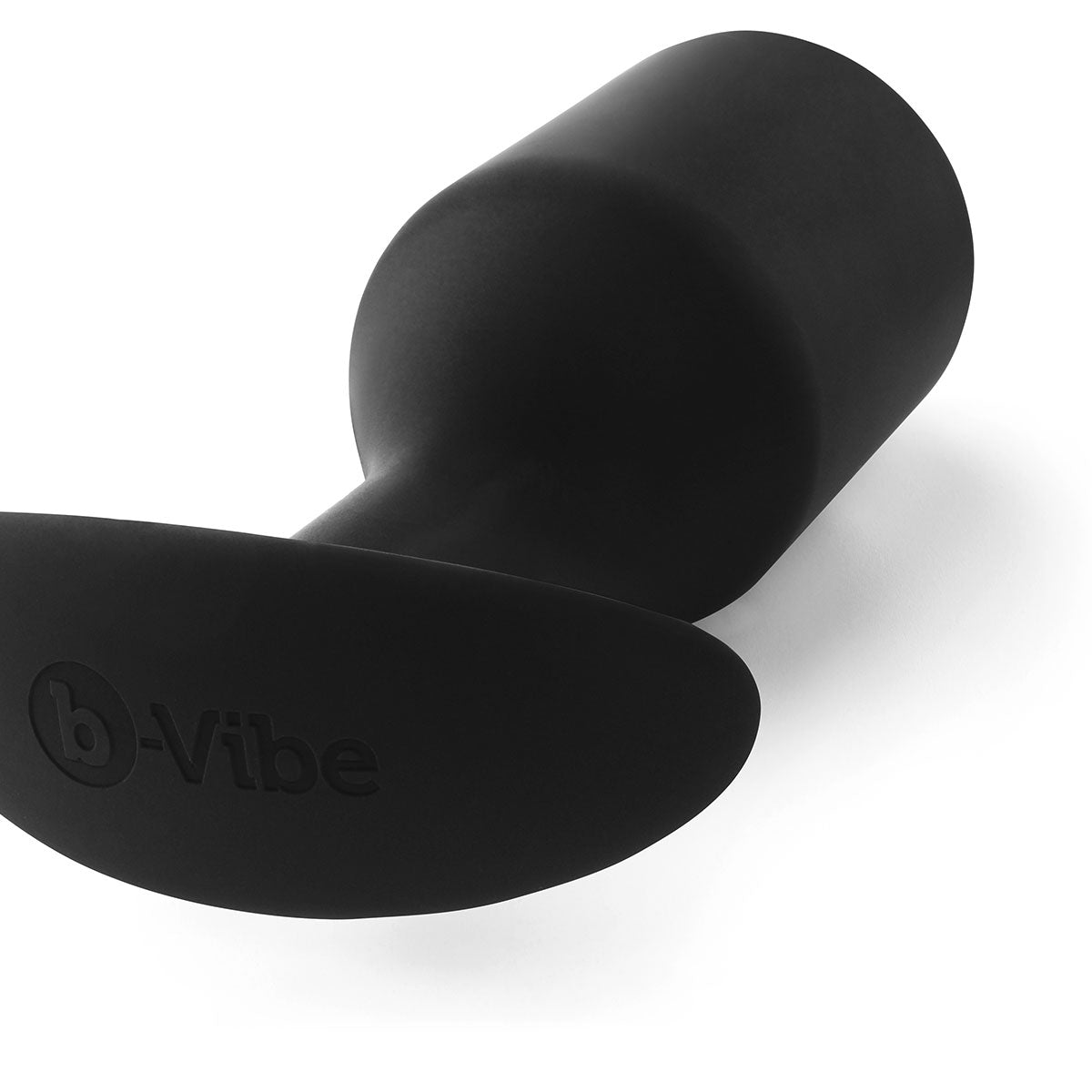 B-Vibe Snug Plug 6 - Black on white background. Available at SugarX in Sex Toys in the Butt Plug collection.