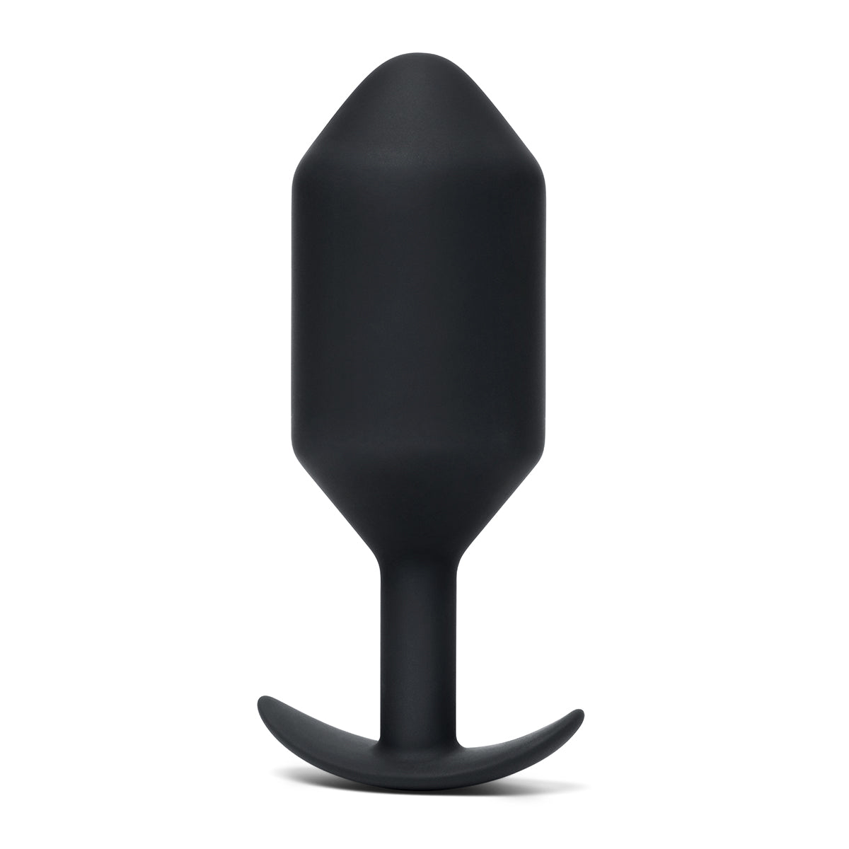 B-Vibe Snug Plug 7 - Black on white background. Available at SugarX in Sex Toys in the Butt Plug collection.