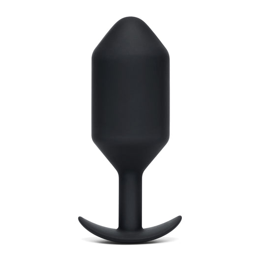 B-Vibe Snug Plug 7 - Black on white background. Available at SugarX in Sex Toys in the Butt Plug collection.