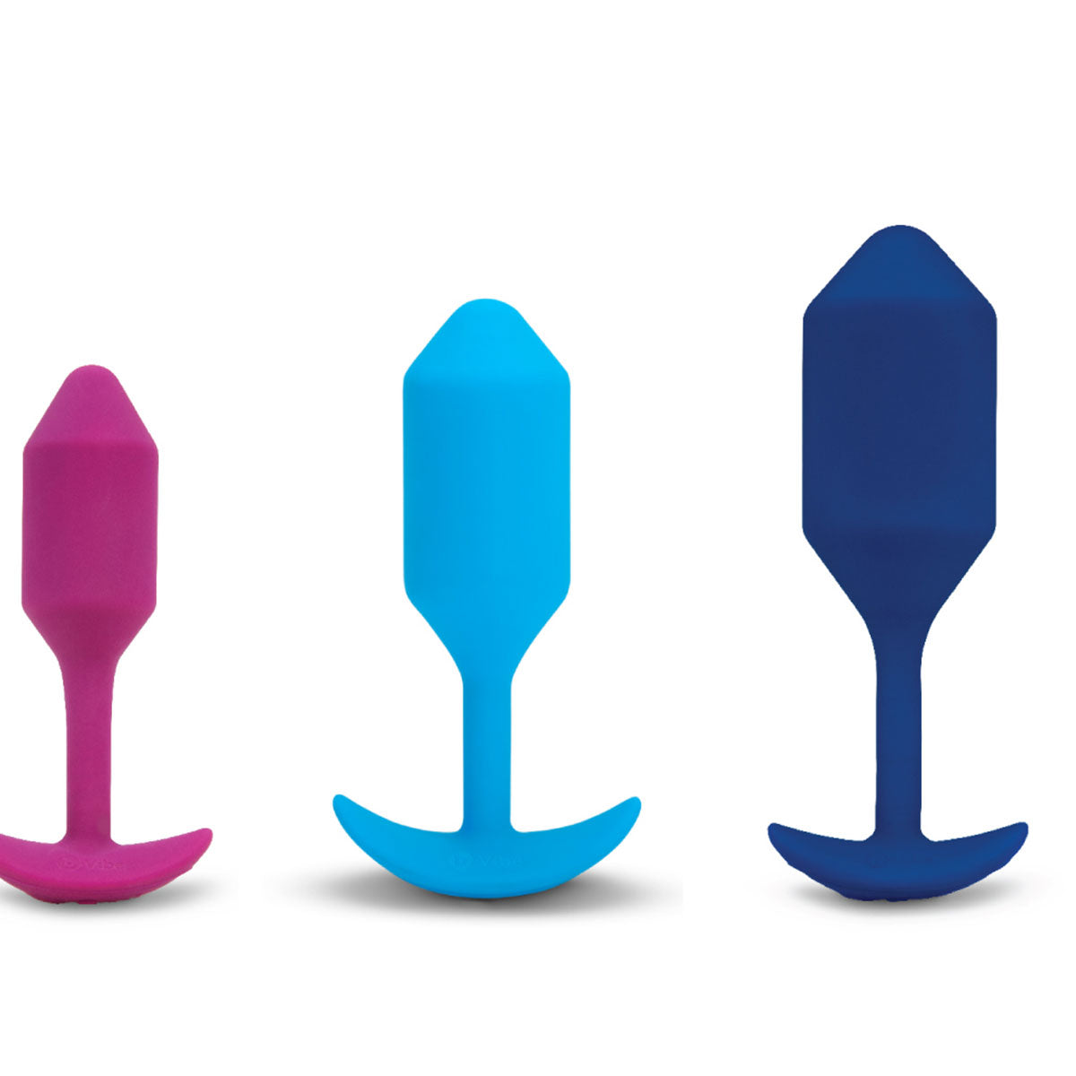 B-Vibe Vibrating Snug Plug 1 - Orange on white background. Available at SugarX in Sex Toys in the Butt Plug collection.