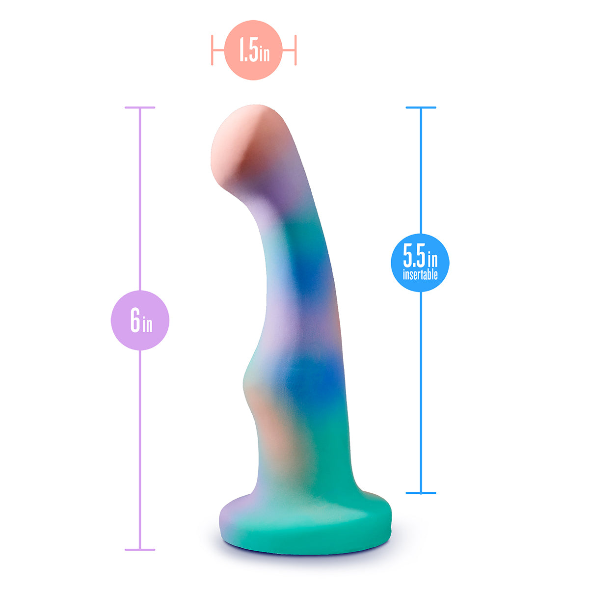 Avant Opal Dreams Dil - Aqua showcasing its design as a non-phallic dildo with suction cup. Available at SugarX in Sex Toys in the Dildo collection.