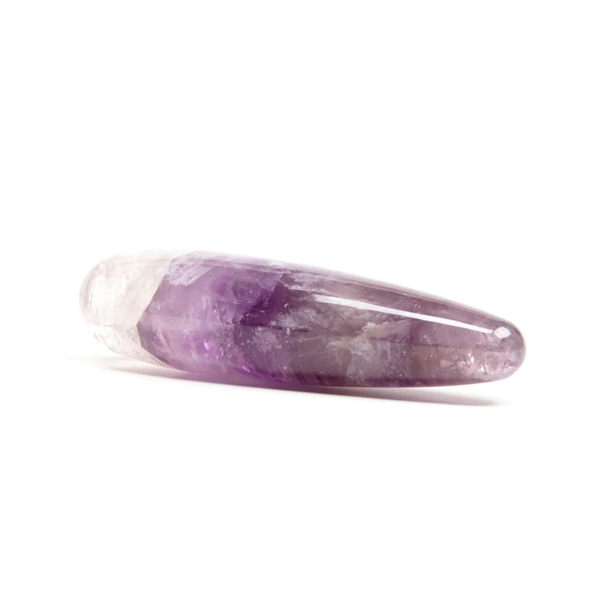 The Amethyst Original crystal dildo by Chakrubs on white background at SugarX.