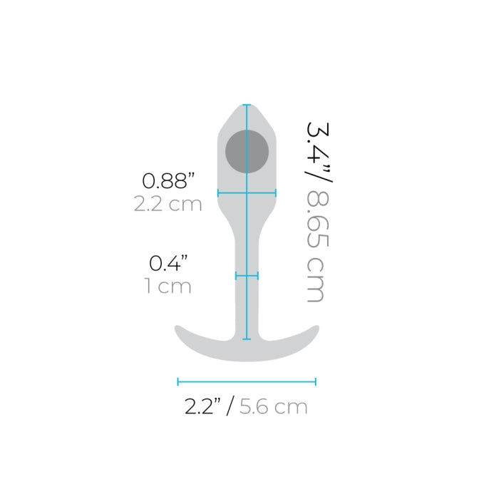 B-Vibe Snug Plug 1 - Black on white background. Available at SugarX in Sex Toys in the Butt Plug collection.