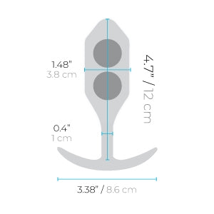 B-Vibe Snug Plug 3 - Teal on white background. Available at SugarX in Sex Toys in the Butt Plug collection.