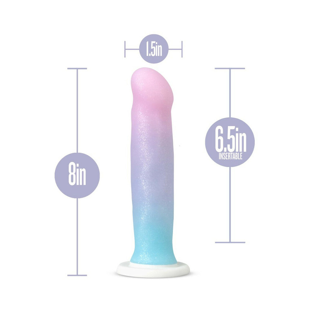 Dimensions of Blush Avant Lucky D17 8-inch silicone dildo – SugarX suction cup dildo.
