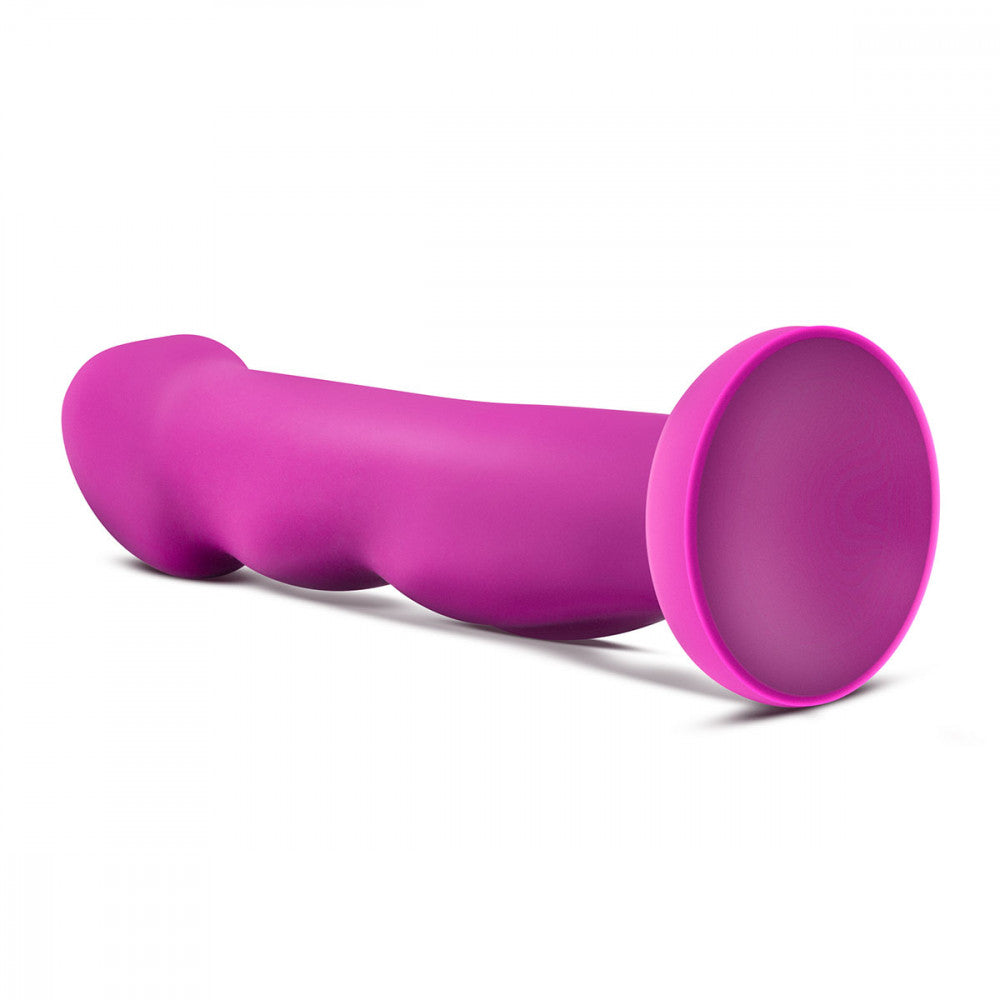 View of  the suction cup base on the Avant Suko D11 silicone suction cup dildo by Blush – curved G-spot sex toy at SugarX.