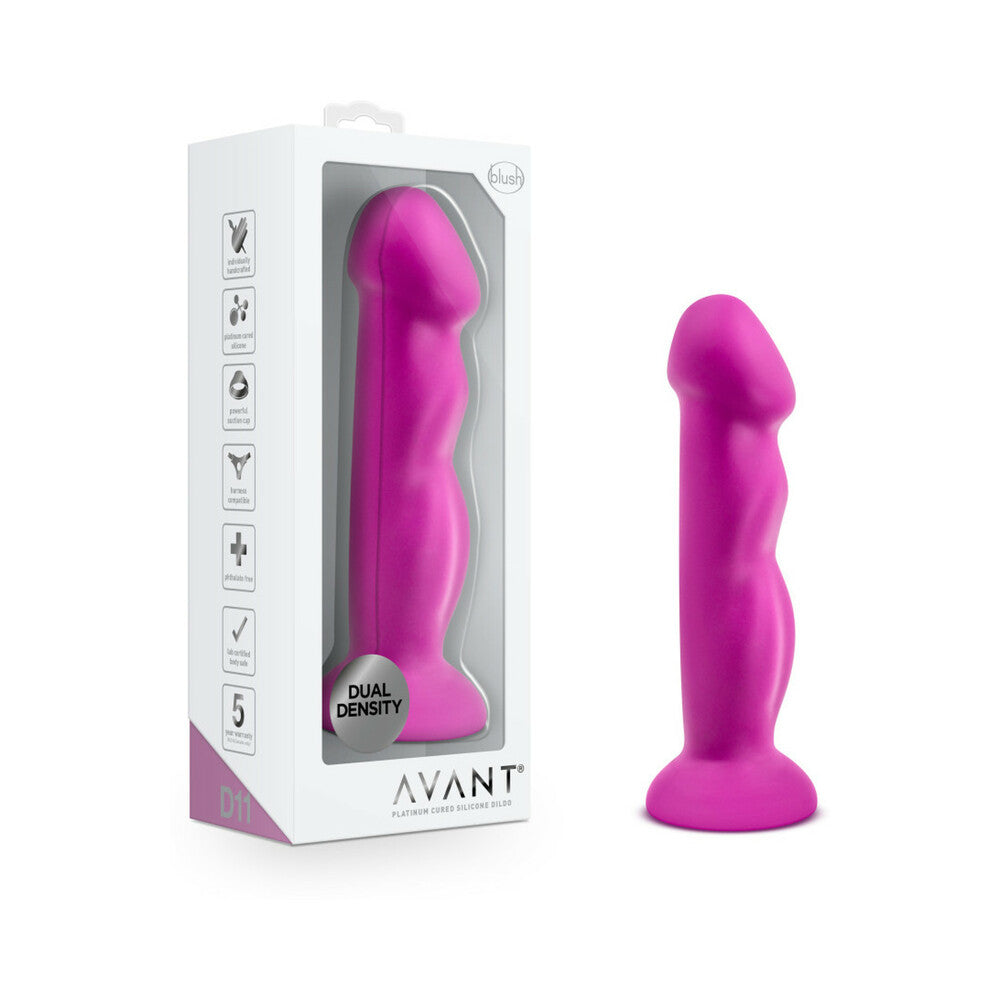 Blush Avant Suko D11 non-realistic silicone dildo with retail packaging – harness compatible G-spot dildo at SugarX.