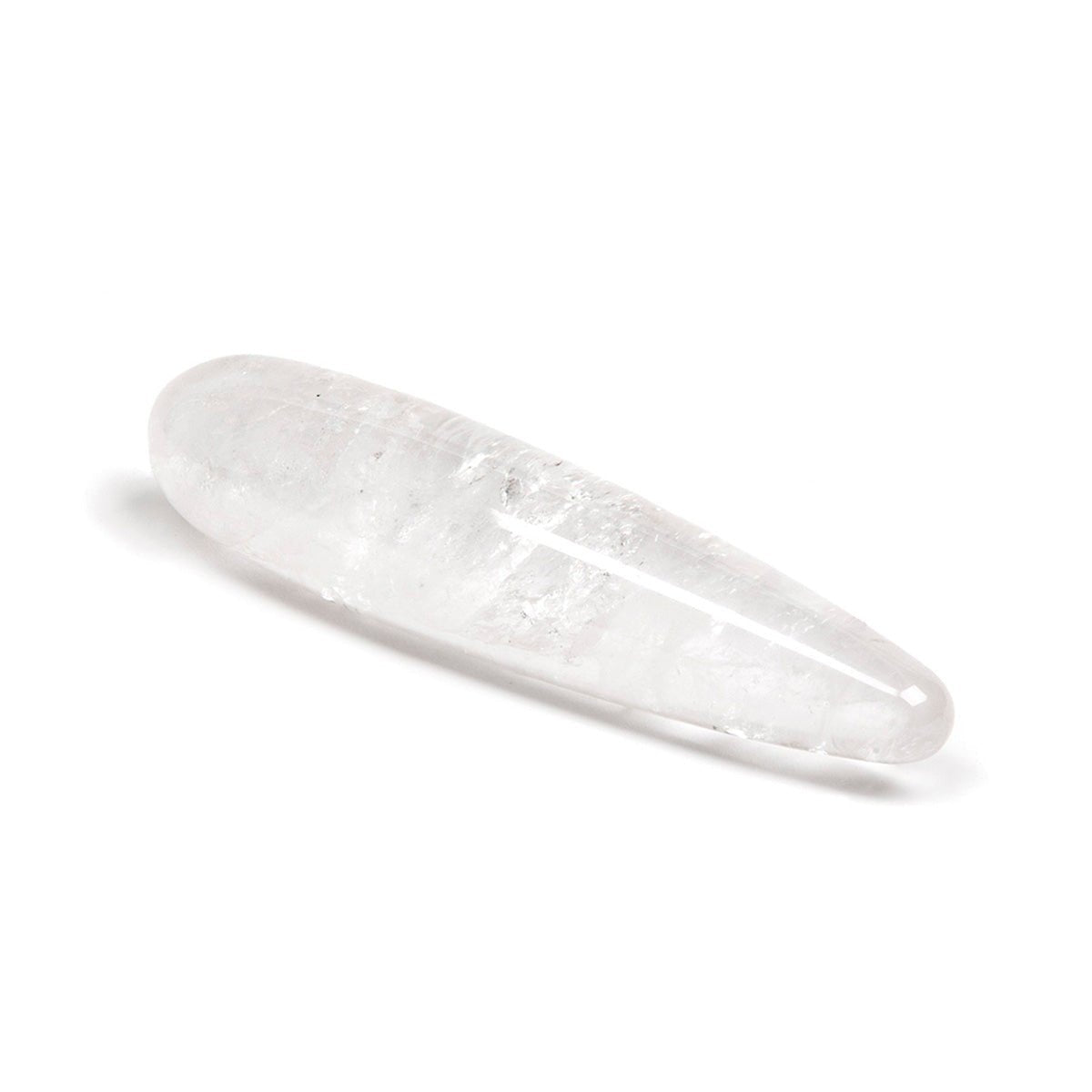 The Prism Chakrub clear quartz dildo on white background at SugarX