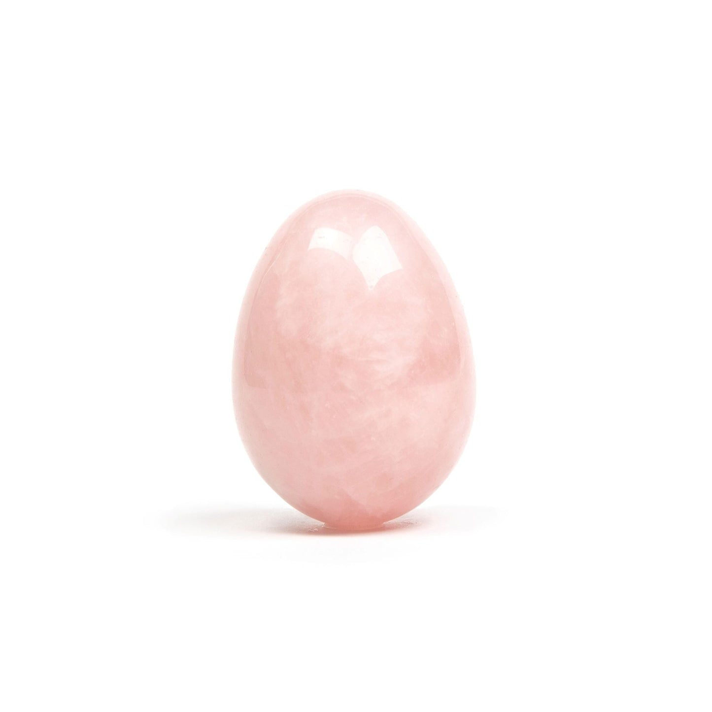The Heart rose quartz yoni egg by Chakrubs at SugarX on white background.