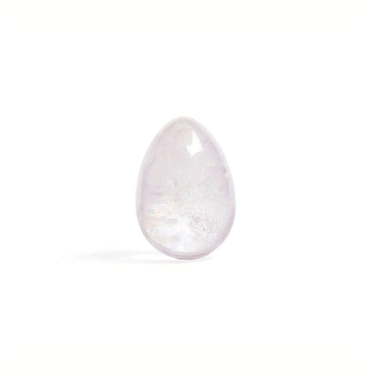 The Prism clear quartz yoni egg by Chakrubs at SugarX on white background