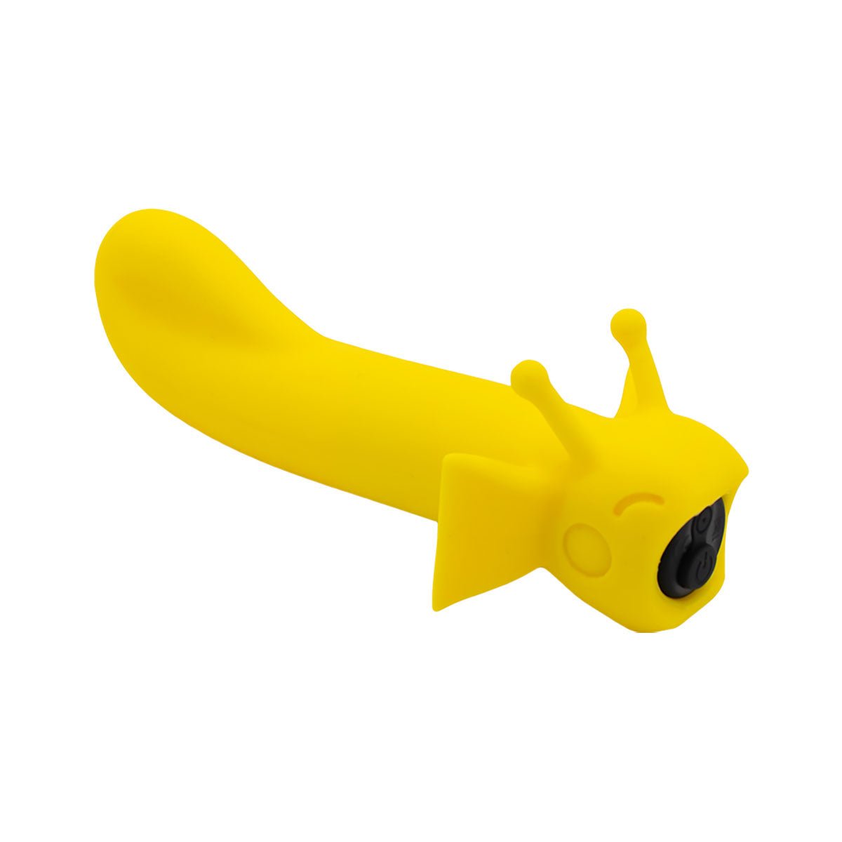 Shimmer beginner-friendly vibrator in Sunshine color shown on white background, designed for all bodies and available at SugarX.