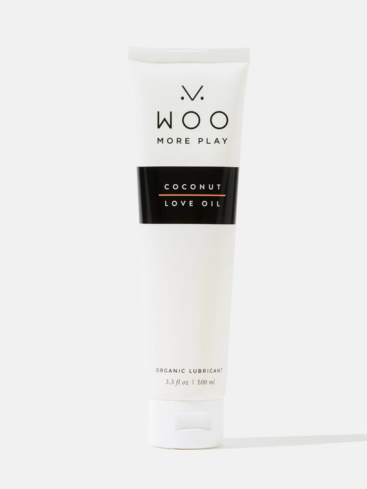 Woo More Play Coconut Love Oil bottle – natural organic coconut oil based lube