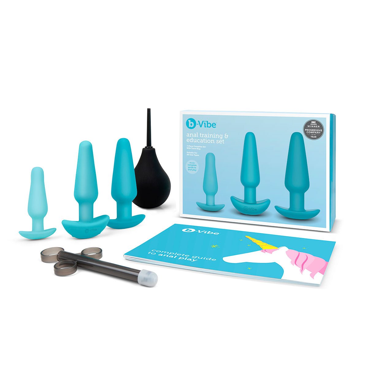 B-Vibe Anal Training Set on white background. Available at SugarX in Sex Toys in the Butt Plug collection.