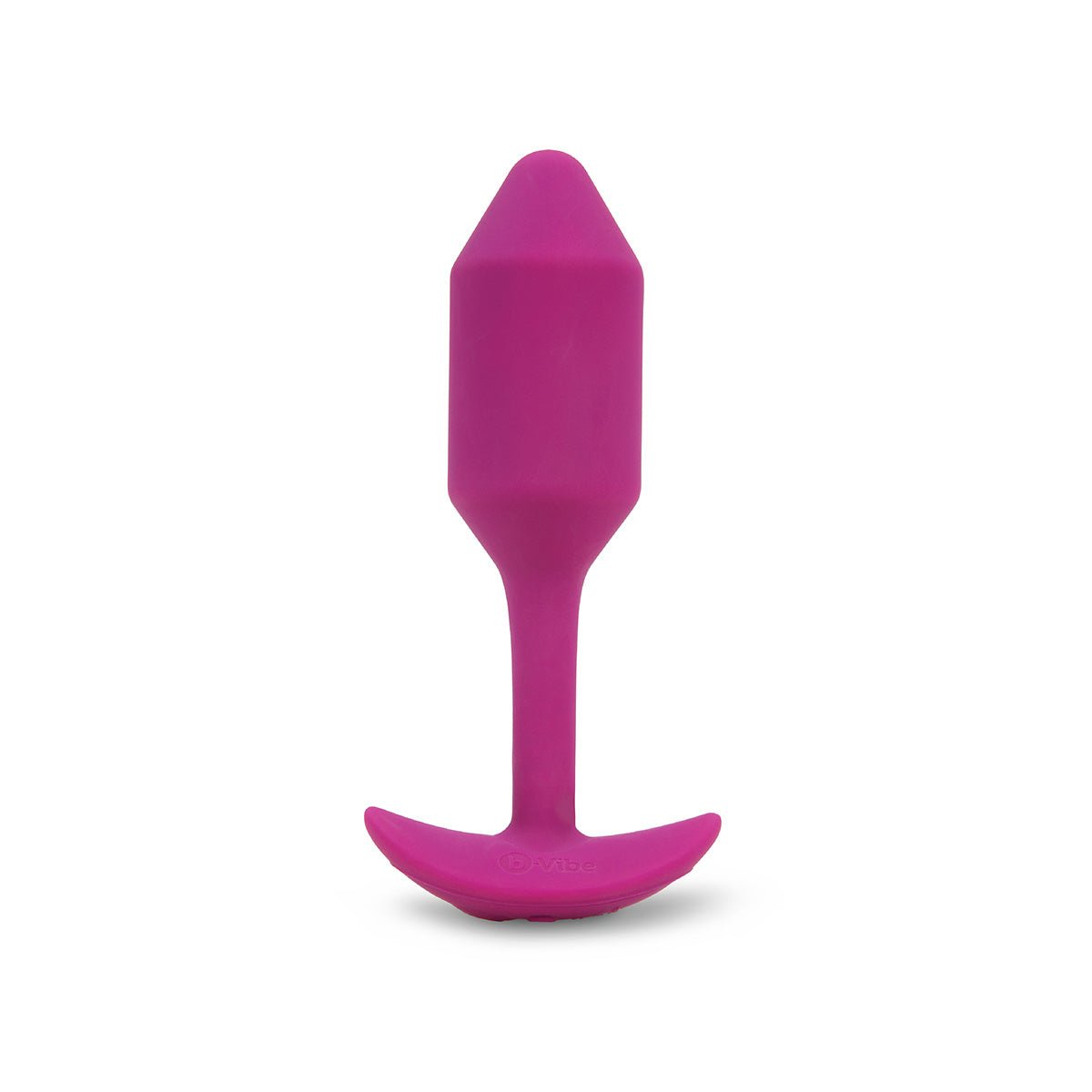 B-Vibe Vibrating Snug Plug 2 - Rose on white background. Available at SugarX in Sex Toys in the Butt Plug collection.