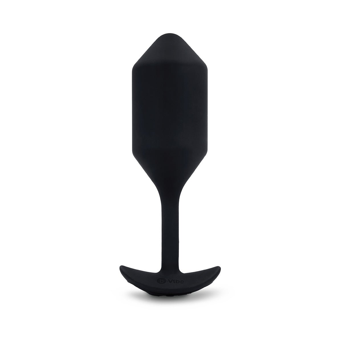 B-Vibe Vibrating Snug Plug 4 - Black on white background. Available at SugarX in Sex Toys in the Butt Plug collection.