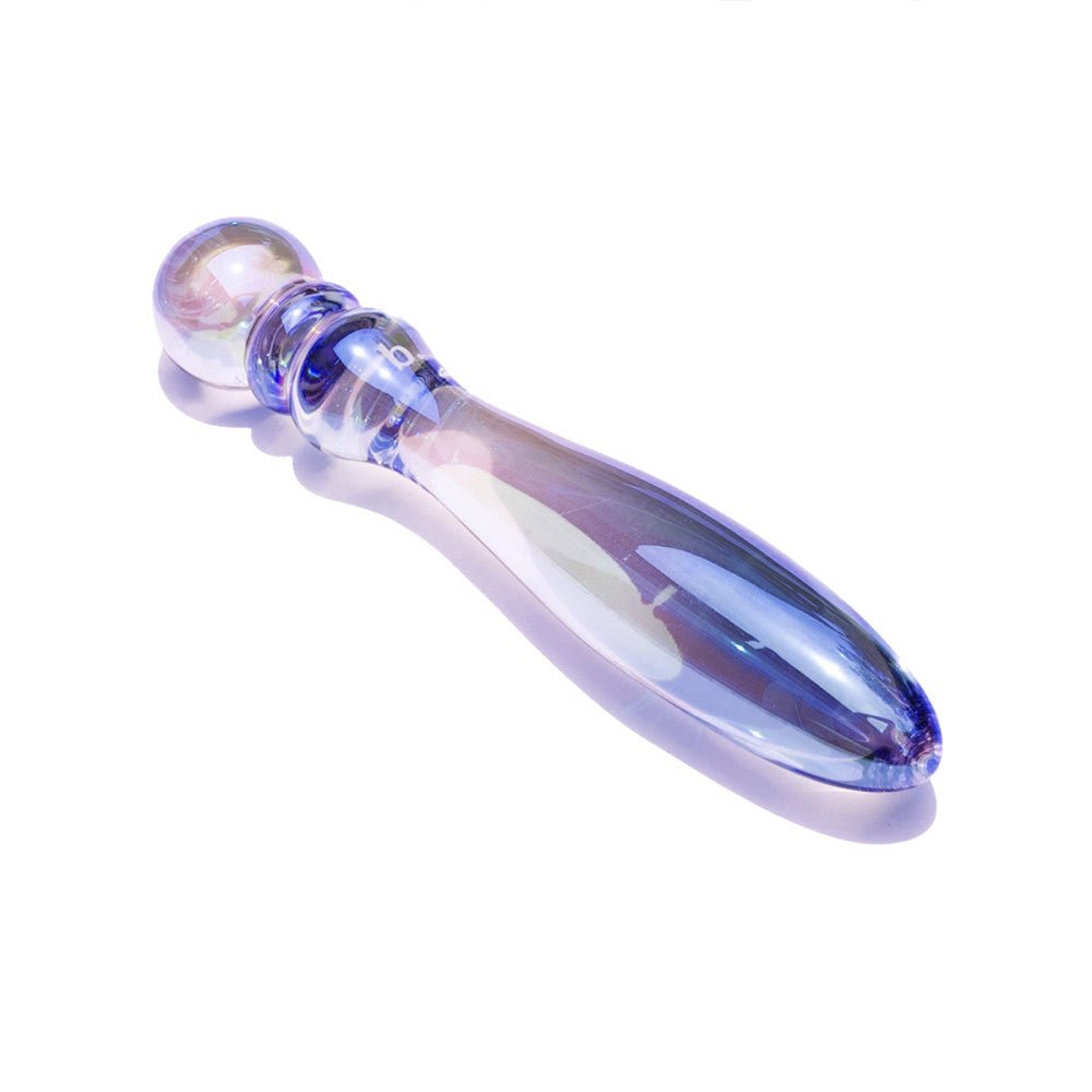 Biird Cecii Beaded Glass Dildo showcasing its design as a non-realistic, non-phallic dildo. Available at SugarX in Sex Toys in the Dildo collection.