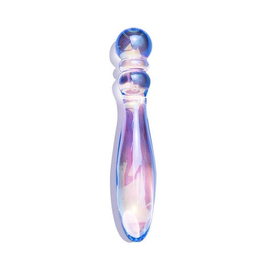 Biird Cecii Beaded Glass Dildo showcasing its design as a non-realistic, non-phallic dildo. Available at SugarX in Sex Toys in the Dildo collection.