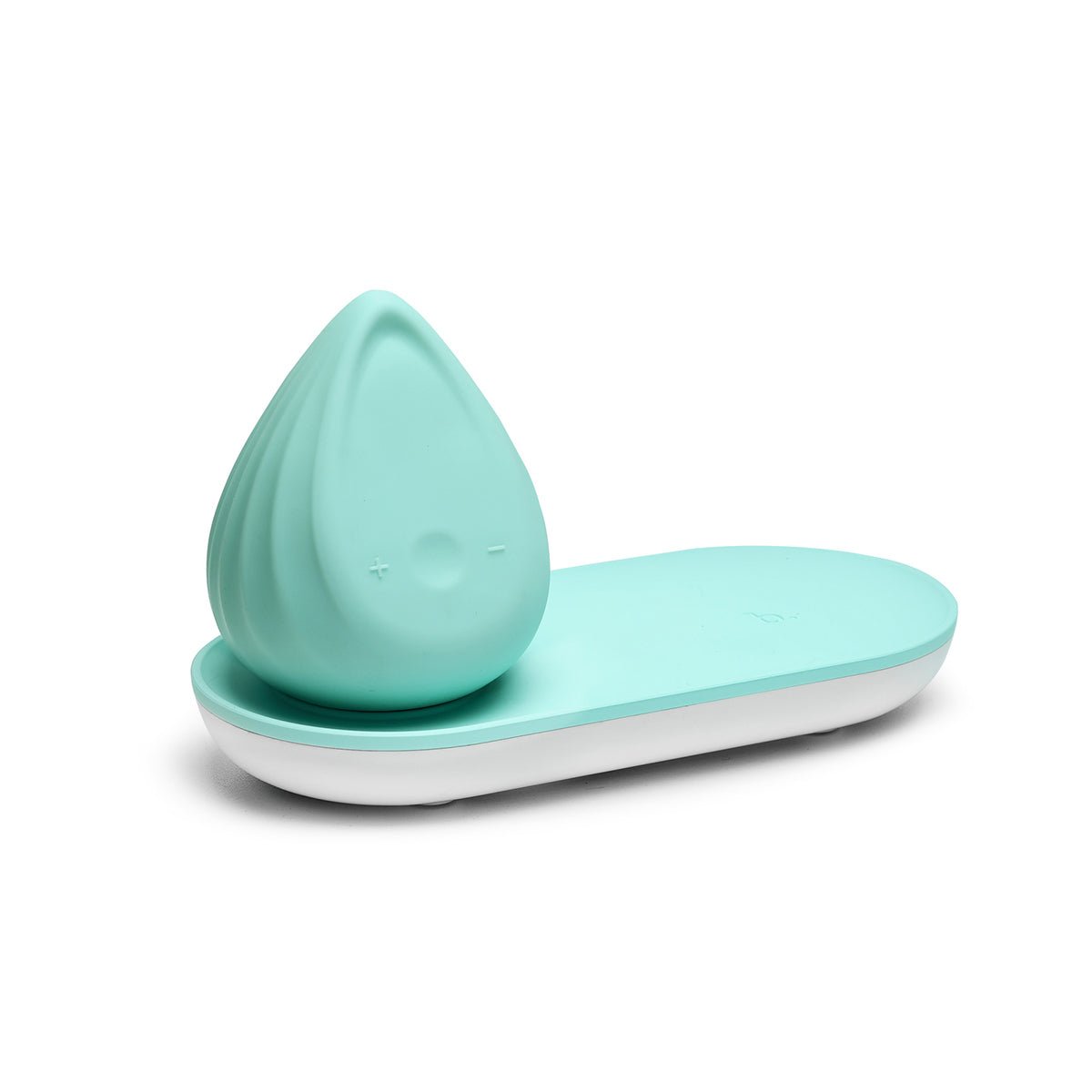Biird Evii clit vibrator in Mint Green at SugarX in Sex Toys in Clitoral Vibrators collection, shown on a plain white background. Made from ultra-soft silicone.
