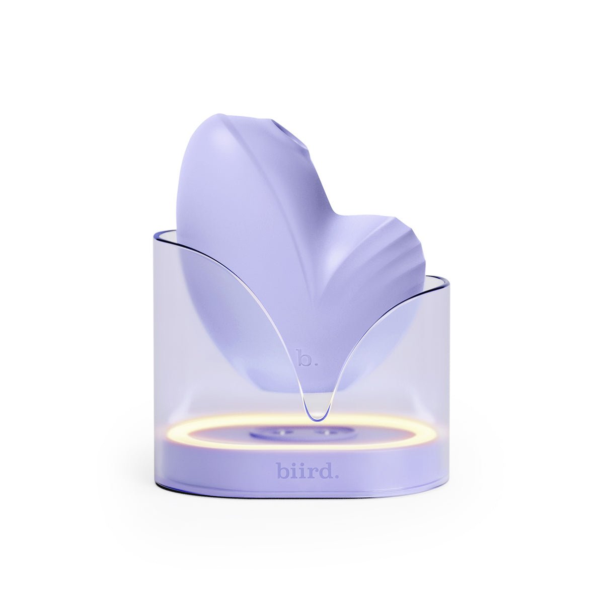 Biird Namii 2-in-1 clit sucker and vibrator in Lilac at SugarX in Sex Toys in Clitoral Vibrators collection, shown on a plain white background. Made from ultra-soft silicone.