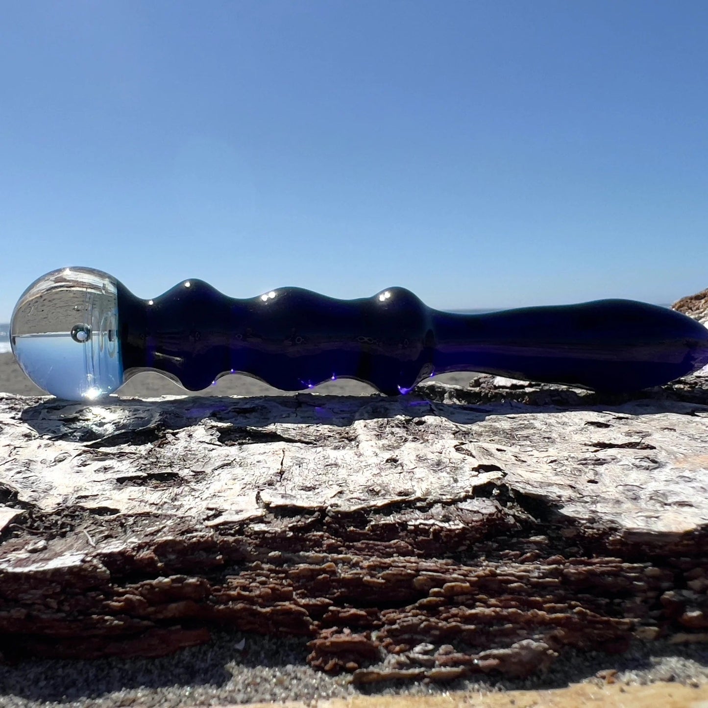 Galaxy Cobalt Wand with Galaxy Marble Non-Realistic