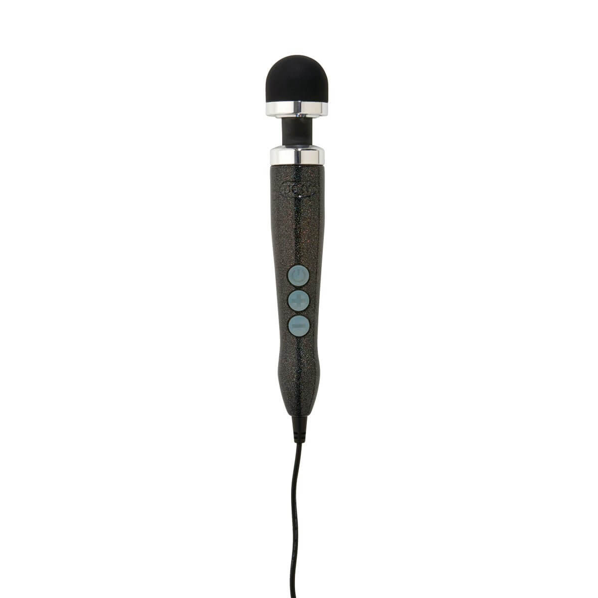 Doxy Die Cast 3 wand vibrator in disco black, upright facing forward on a plain white background, from SugarX Vibrators selection from the sex toys collection.