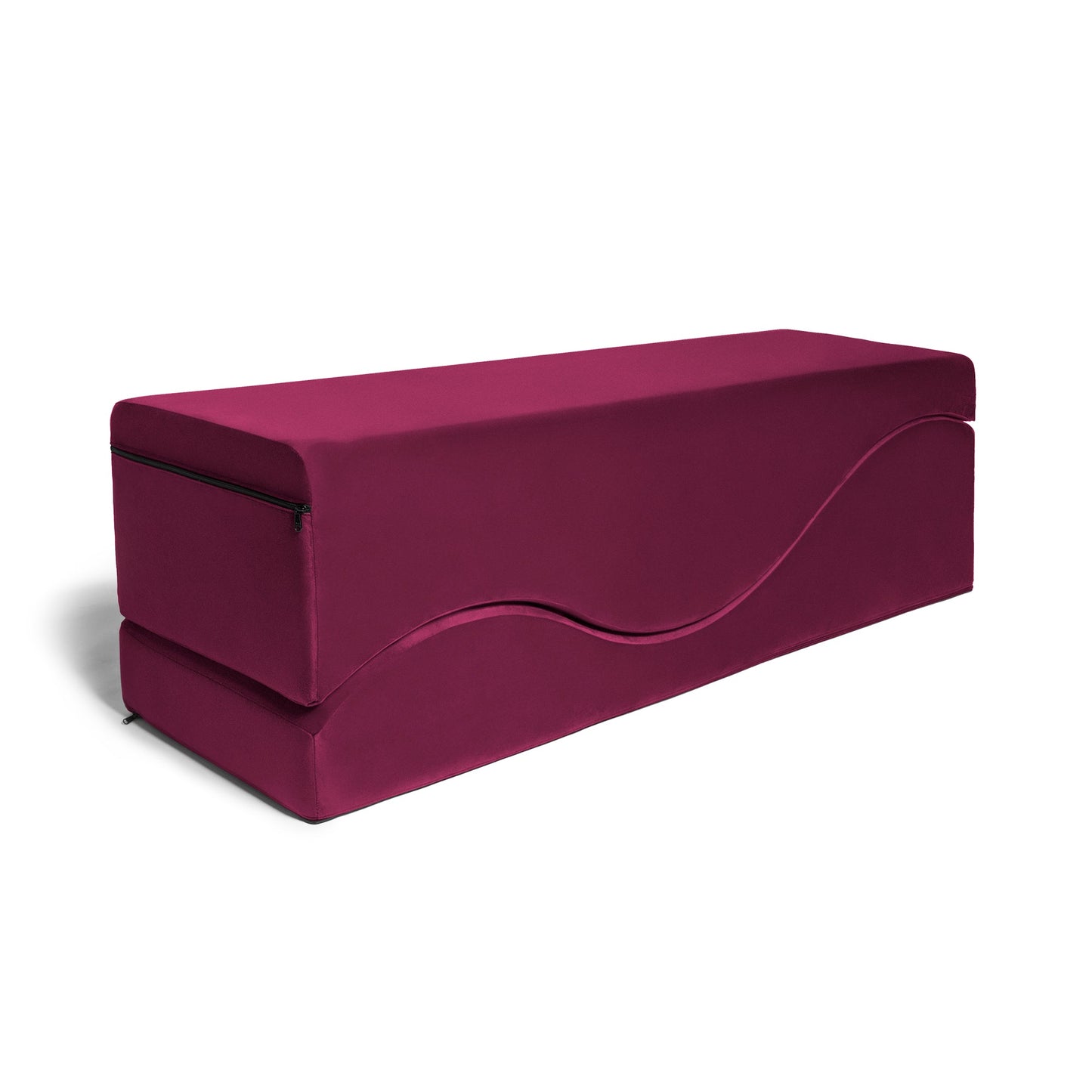Liberator Equus Wave sex bench in merlot, displayed in its whole form for versatile and discreet sexual positioning - sex furniture by SugarX.