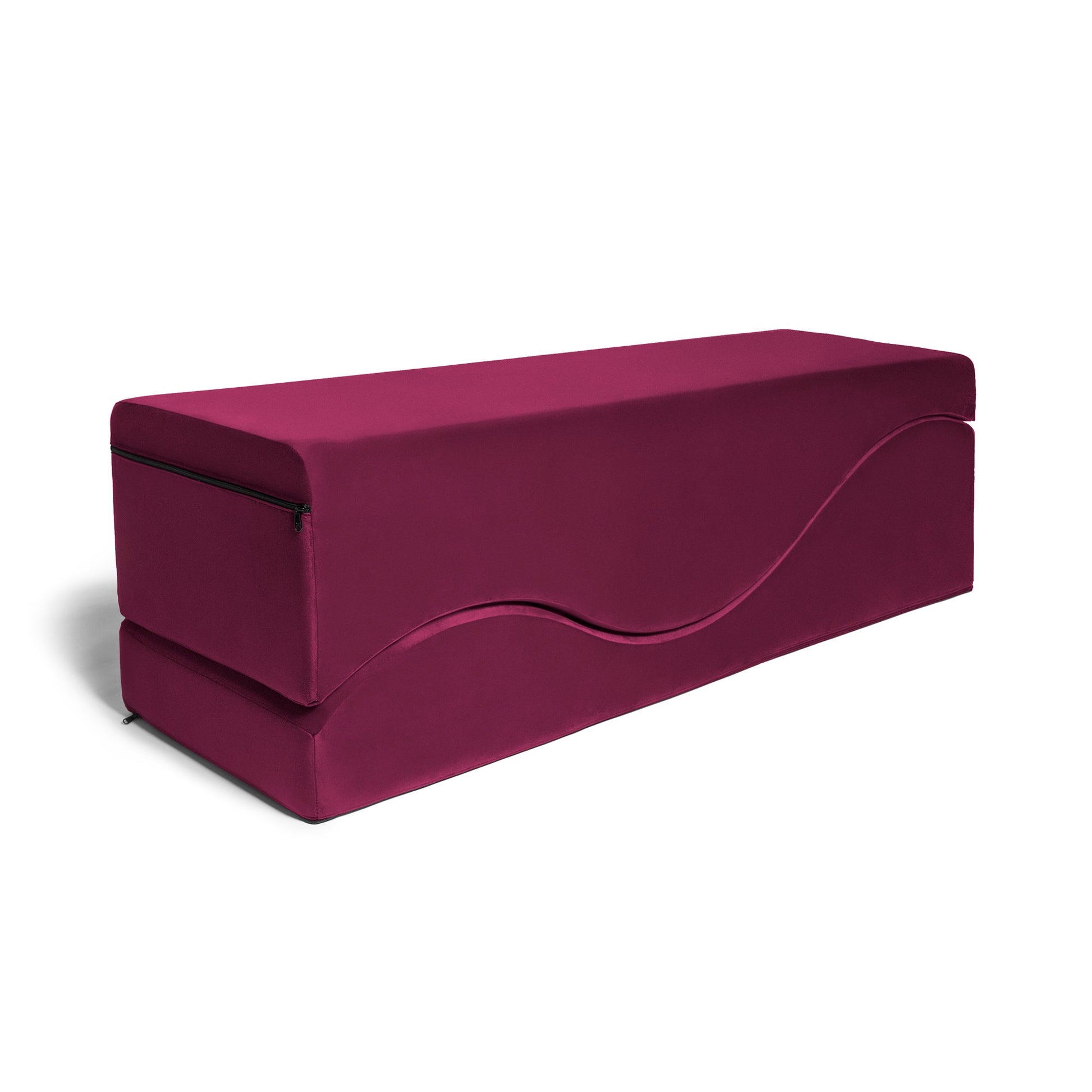 Liberator Equus Wave sex bench in merlot, displayed in its whole form for versatile and discreet sexual positioning - sex furniture by SugarX.
