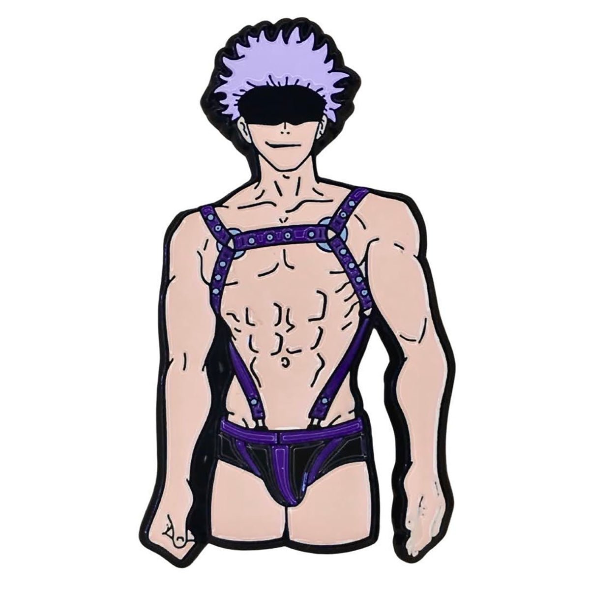 Geeky & Kinky Six Eyes Sorcerer Purple Hair Pin displayed showcasing its design. Available at SugarX in Jewelry in the Pins collection.